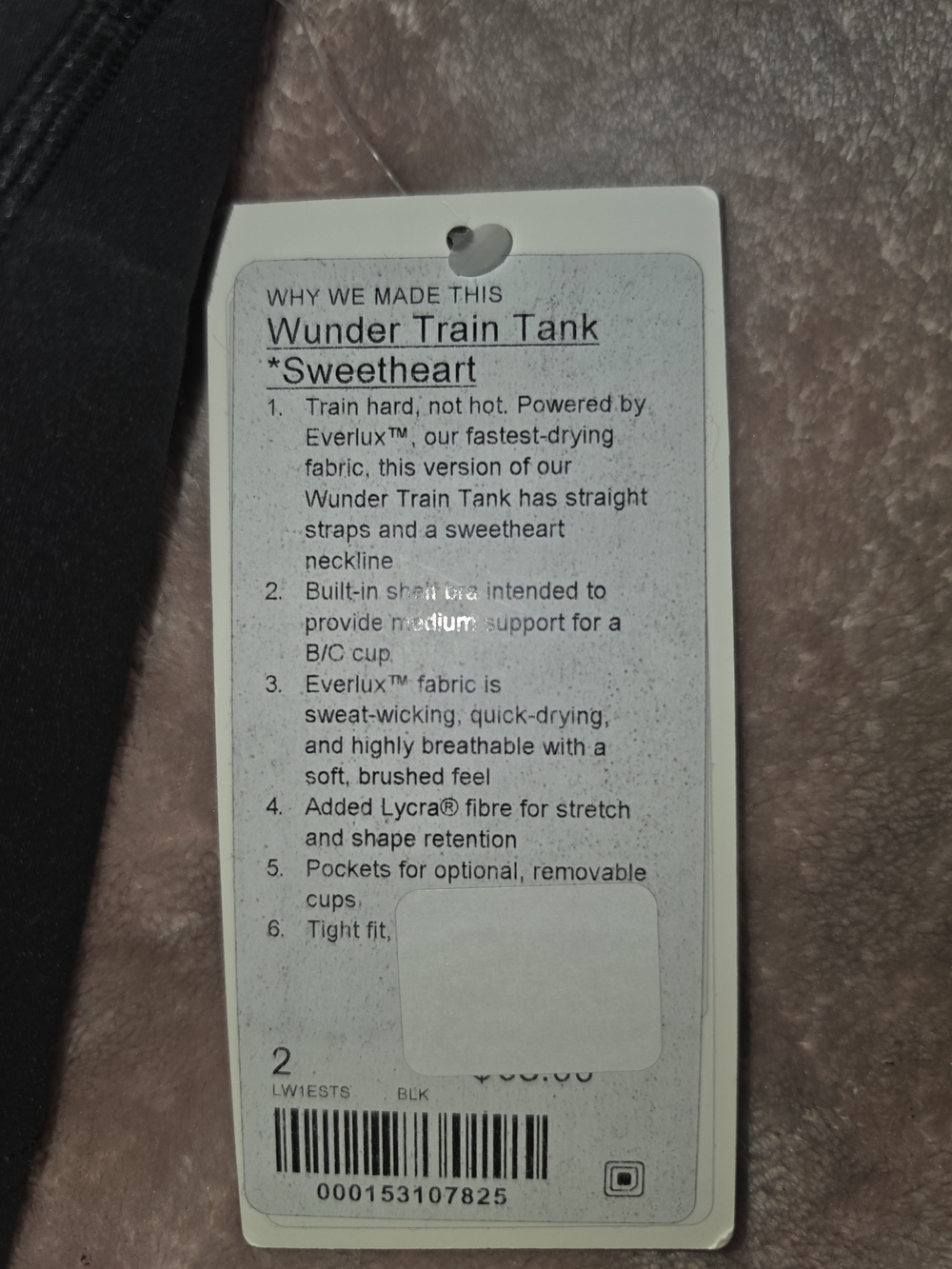 Lululemon Wunder Train Sweetheart Tank Top *Medium Support, B/C Cup - Picture 4 of 4